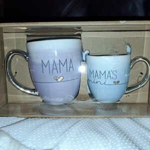 Mama and Mini Mug Set - Purple and Blue